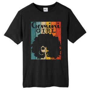 Gemini Girl Afro Natural Hair Diva Black Woman Zodiac Tall Fusion ChromaSoft Performance T-Shirt