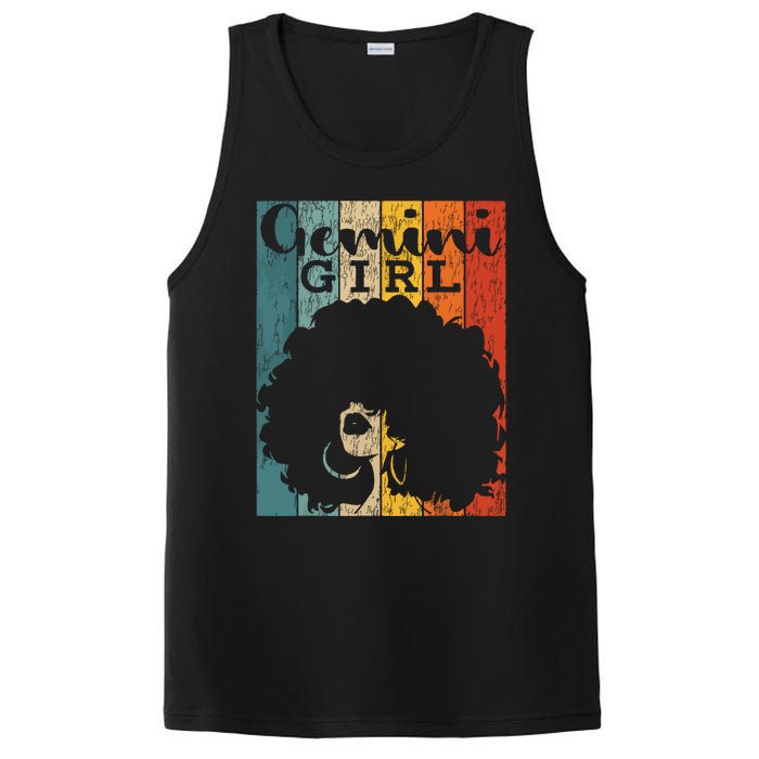 Gemini Girl Afro Natural Hair Diva Black Woman Zodiac PosiCharge Competitor Tank