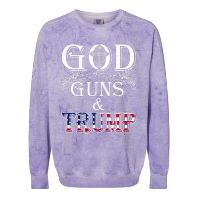 God Guns And Trump 2nd Amendment Colorblast Crewneck Sweatshirt