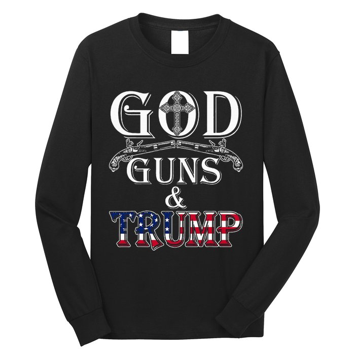 God Guns And Trump 2nd Amendment Long Sleeve Shirt