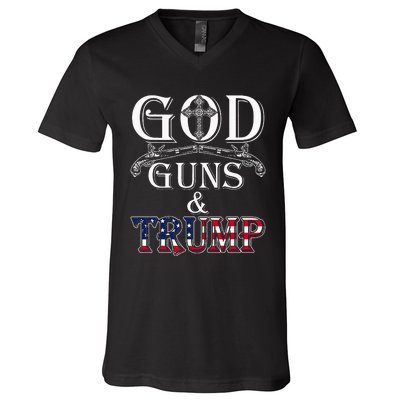 God Guns And Trump 2nd Amendment V-Neck T-Shirt