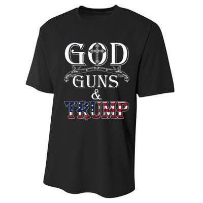 God Guns And Trump 2nd Amendment Performance Sprint T-Shirt