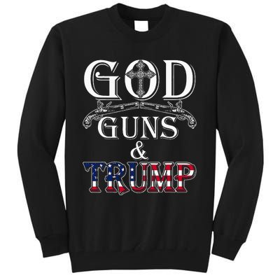 God Guns And Trump 2nd Amendment Tall Sweatshirt