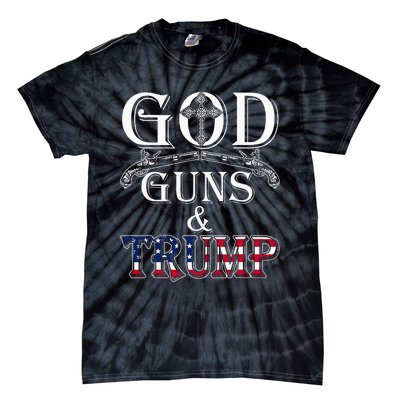 God Guns And Trump 2nd Amendment Tie-Dye T-Shirt