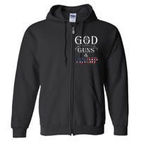 God Guns And Trump 2nd Amendment Full Zip Hoodie