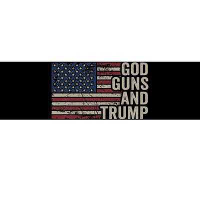 God Guns And Trump Pro God Gun Funny Republican Usa Flag Bumper Sticker