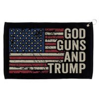 God Guns And Trump Pro God Gun Funny Republican Usa Flag Grommeted Golf Towel