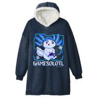 Gamesolotl Gamer Axolotl Video Games Anime Lizard Hooded Wearable Blanket