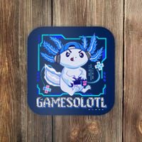 Gamesolotl Gamer Axolotl Video Games Anime Lizard Coaster