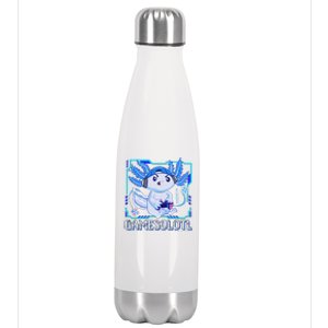 Gamesolotl Gamer Axolotl Video Games Anime Lizard Stainless Steel Insulated Water Bottle