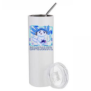 Gamesolotl Gamer Axolotl Video Games Anime Lizard Stainless Steel Tumbler