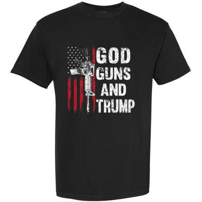 God Guns And Trump 2nd Amendment Flag Ar15 American Flag Garment-Dyed Heavyweight T-Shirt