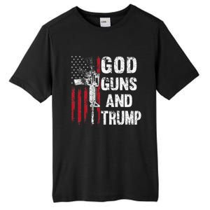 God Guns And Trump 2nd Amendment Flag Ar15 American Flag Tall Fusion ChromaSoft Performance T-Shirt