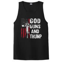 God Guns And Trump 2nd Amendment Flag Ar15 American Flag PosiCharge Competitor Tank