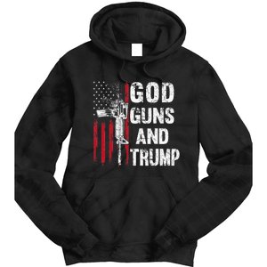 God Guns And Trump 2nd Amendment Flag Ar15 American Flag Tie Dye Hoodie