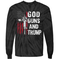 God Guns And Trump 2nd Amendment Flag Ar15 American Flag Tie-Dye Long Sleeve Shirt