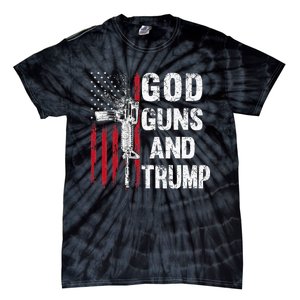 God Guns And Trump 2nd Amendment Flag Ar15 American Flag Tie-Dye T-Shirt