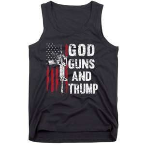 God Guns And Trump 2nd Amendment Flag Ar15 American Flag Tank Top