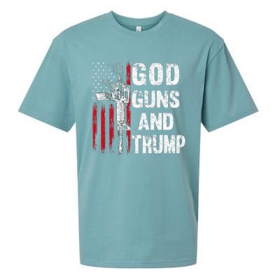 God Guns And Trump 2nd Amendment Flag Ar15 American Flag Sueded Cloud Jersey T-Shirt