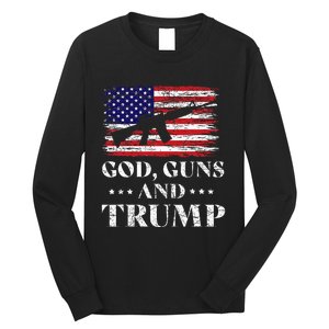 God Guns And Trump Donald Trump For President 2020 Long Sleeve Shirt