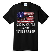 God Guns And Trump Donald Trump For President 2020 Tall T-Shirt