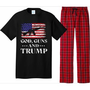 God Guns And Trump Donald Trump For President 2020 Pajama Set