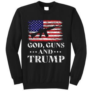 God Guns And Trump Donald Trump For President 2020 Tall Sweatshirt