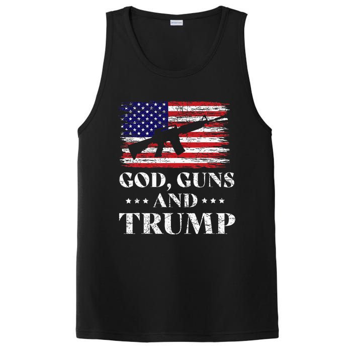 God Guns And Trump Donald Trump For President 2020 PosiCharge Competitor Tank