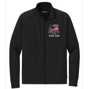 God Guns And Trump Donald Trump For President 2020 Stretch Full-Zip Cadet Jacket