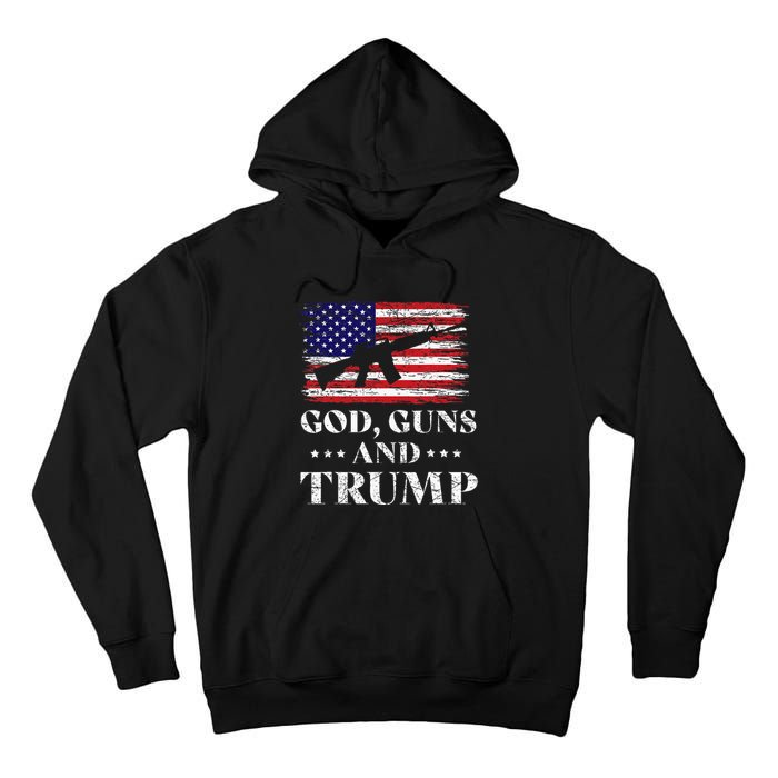 God Guns And Trump Donald Trump For President 2020 Tall Hoodie