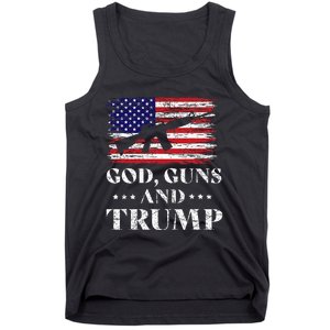 God Guns And Trump Donald Trump For President 2020 Tank Top