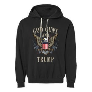 God Guns And Trump 2nd Amendment Flag Ar15 American Flag Garment-Dyed Fleece Hoodie