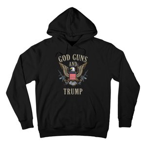 God Guns And Trump 2nd Amendment Flag Ar15 American Flag Hoodie