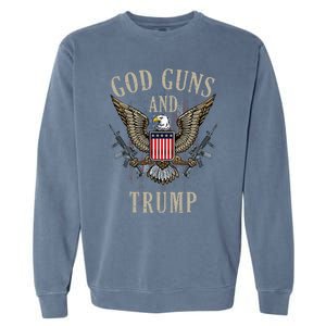 God Guns And Trump 2nd Amendment Flag Ar15 American Flag Garment-Dyed Sweatshirt