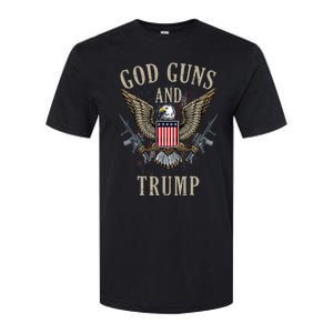 God Guns And Trump 2nd Amendment Flag Ar15 American Flag Softstyle CVC T-Shirt