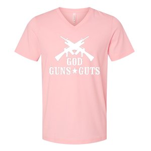 God Guns And Guts V-Neck T-Shirt