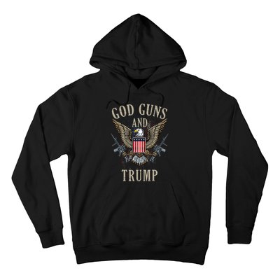 God Guns And Trump 2nd Amendment Flag Ar15 American Flag Hoodie