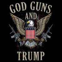 God Guns And Trump 2nd Amendment Flag Ar15 American Flag Drawstring Bag