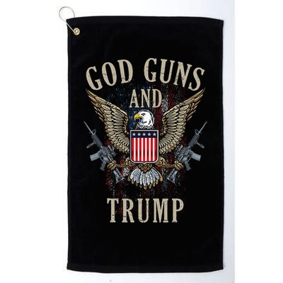 God Guns And Trump 2nd Amendment Flag Ar15 American Flag Golf Towel