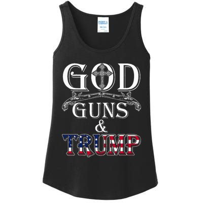 God Guns And Trump 2nd Adt Trump 45 Ladies Essential Tank