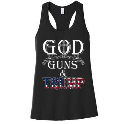 God Guns And Trump 2nd Adt Trump 45 Women's Racerback Tank