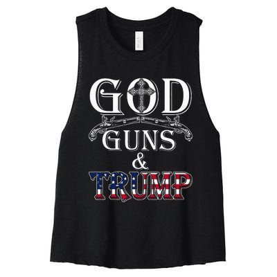 God Guns And Trump 2nd Adt Trump 45 Women's Racerback Cropped Tank