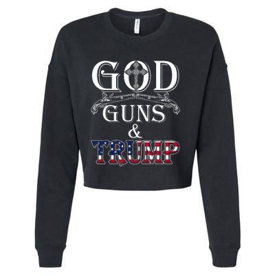 God Guns And Trump 2nd Adt Trump 45 Cropped Pullover Crew