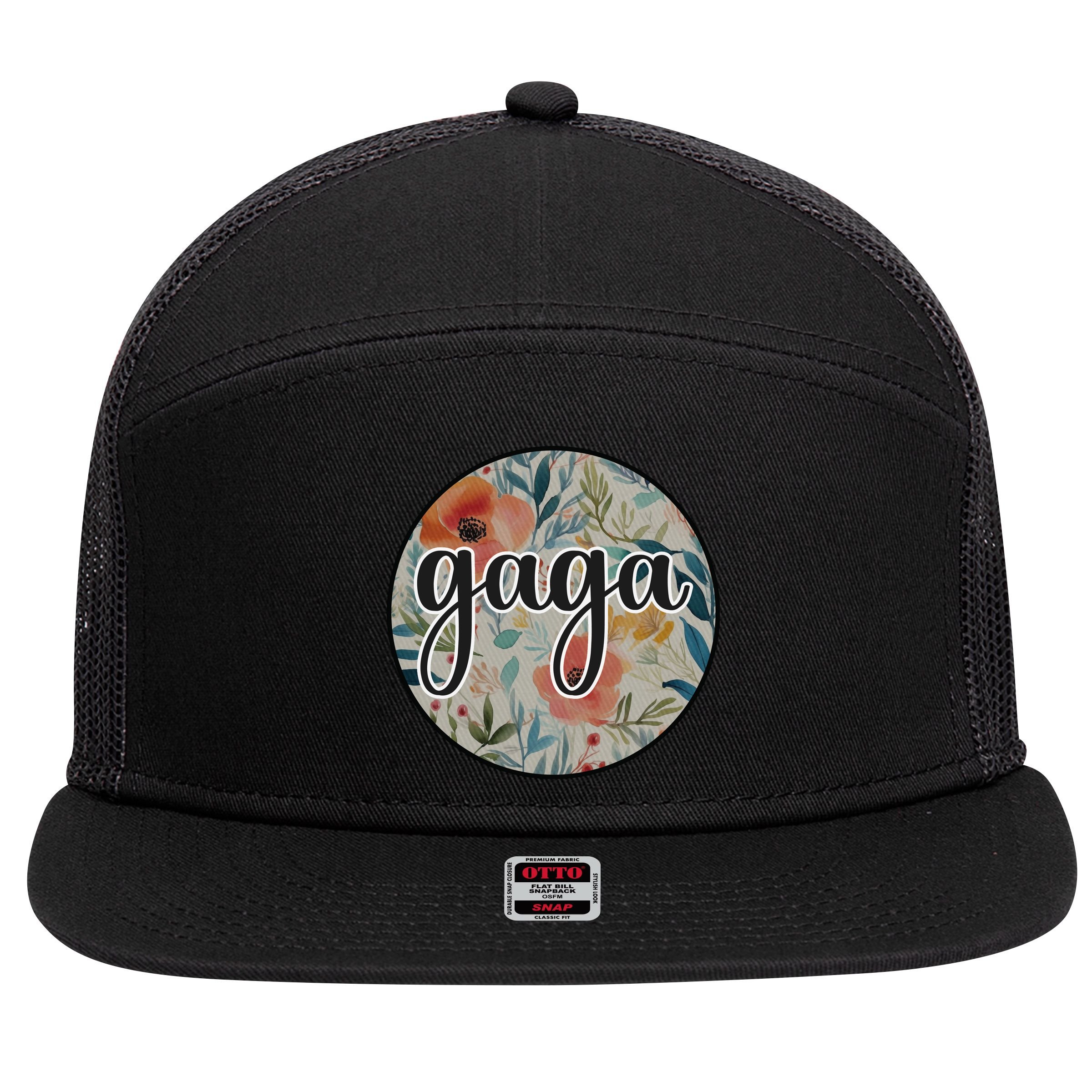 Gaga 7 Panel Mesh Trucker Snapback Hat