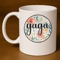 Gaga 11oz C Handle Ceramic Mug