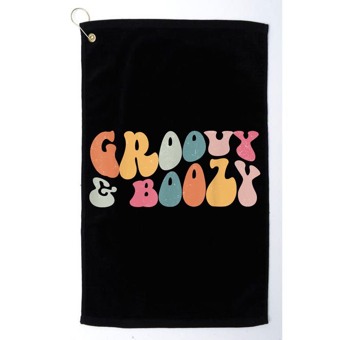 Groovy Groovy And Boozy Bachelorette Party Bridal Golf Towel