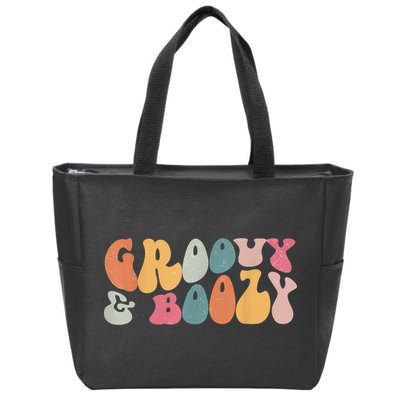 Groovy Groovy And Boozy Bachelorette Party Bridal Zip Tote Bag