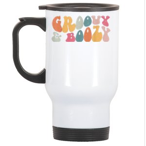 Groovy Groovy And Boozy Bachelorette Party Bridal Stainless Steel Travel Mug