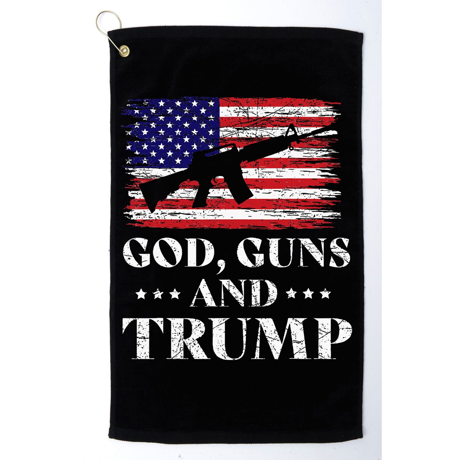 God Guns And Trump Golf Towel