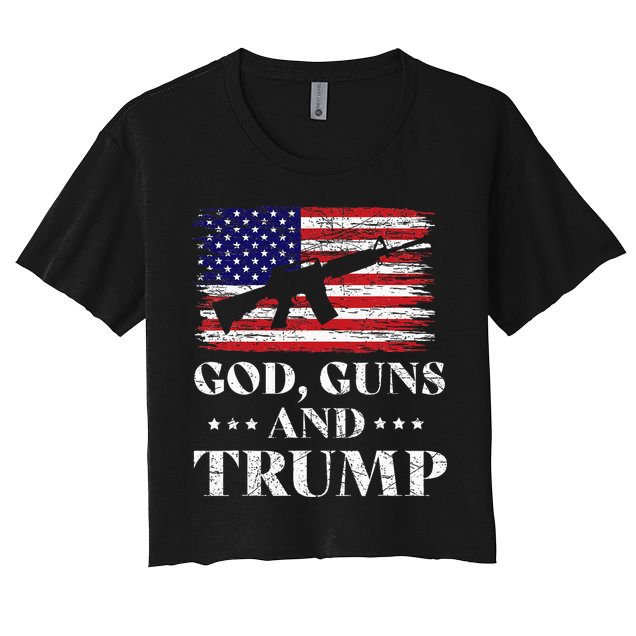 God Guns And Trump Crop Top
